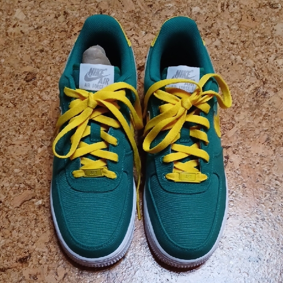 Nike Shoes - Nike Women's Air Force One Low Green & Yellow Custom Sneakers Size 8